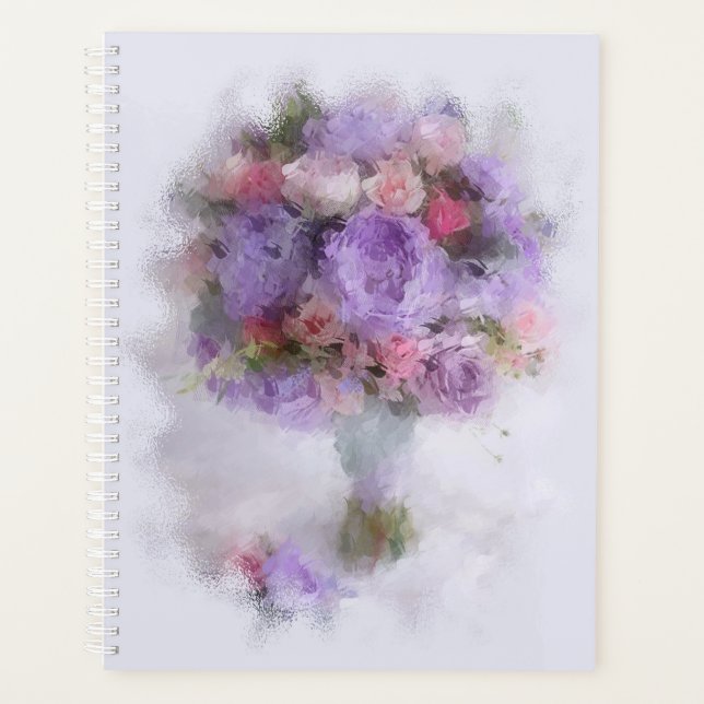 Flowers Oil Painting Elegant Modern Template Planner (Front)