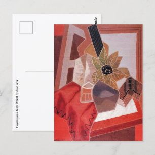 Flowers on a Table by Juan Gris, Vintage Cubism Postcard