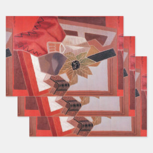 Flowers on a Table by Juan Gris, Vintage Cubism Wrapping Paper Sheet