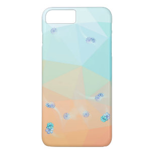 flowers on abstract triangles Case-Mate iPhone case