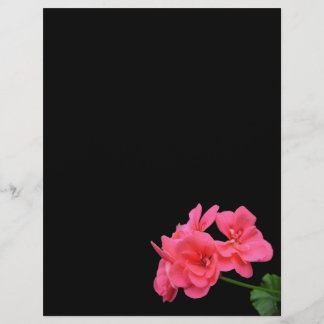 Flowers on black background flyer