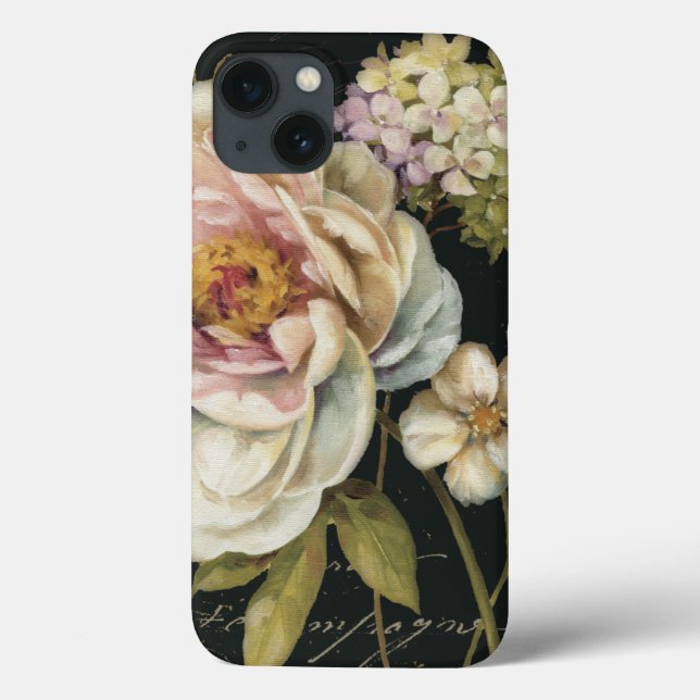 Flowers on Black Case-Mate iPhone Case (Back)