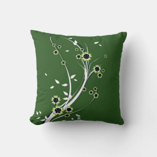 Flowers on Green Cushion