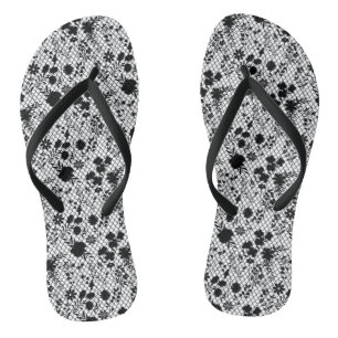 Flowers on net 01.wx4 White BG Jandals