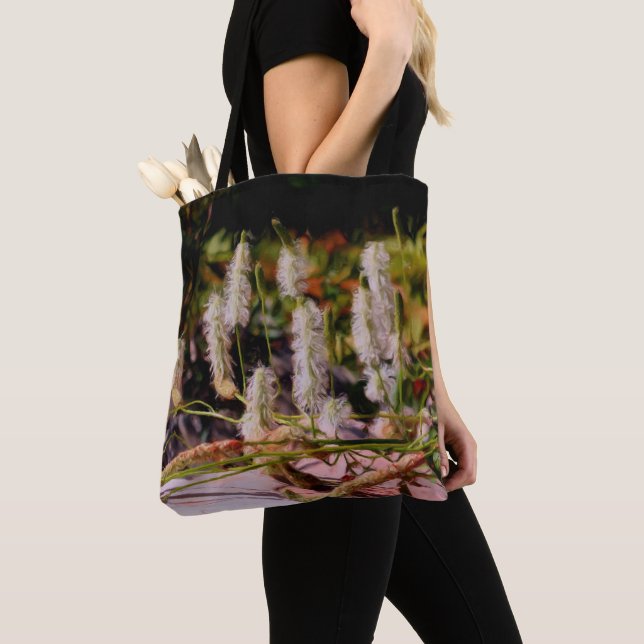 Flowers On Rock Oil Photo Painting  Tote Bag (Close Up)