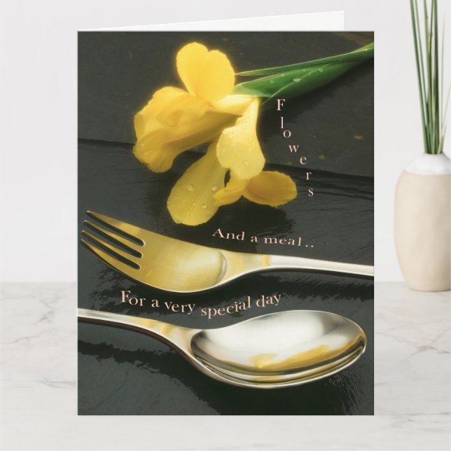 Flowers on Slate Card (Front)