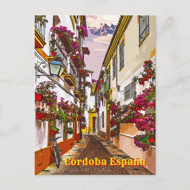 Flowers on the street. Cordoba, Andalusia, Spain. Postcard (Front)