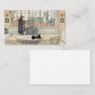 Flowers on the Windowsill, 1895 by Carl Larsson Business Card