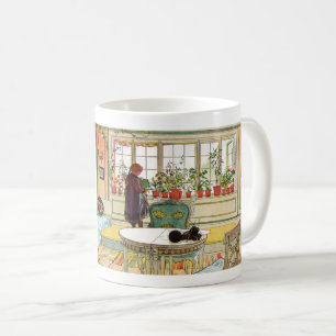 Flowers on the Windowsill by Carl Larsson Coffee Mug