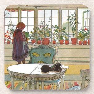 Flowers on the Windowsill Coaster