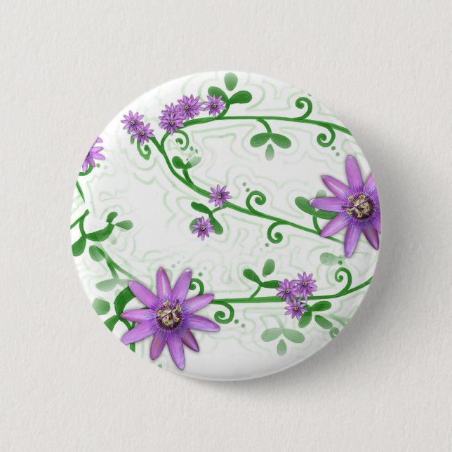 Flowers on Vines Button (Front)
