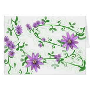 Flowers on Vines Card
