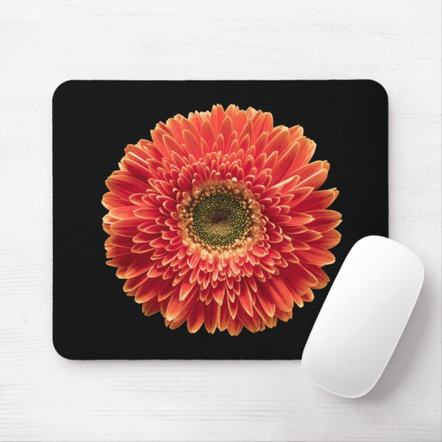 Flowers | Orange Gerbera Daisy Mouse Pad (With Mouse)