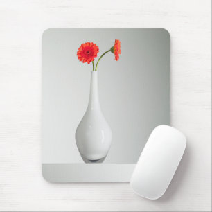 Flowers Orange Gerbera in Vase Mouse Pad