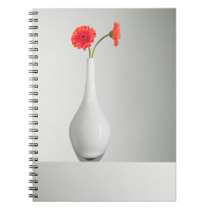 Flowers Orange Gerbera in Vase Notebook