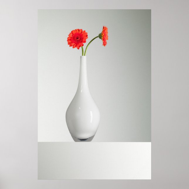 Flowers | Orange Gerbera in Vase Poster (Front)