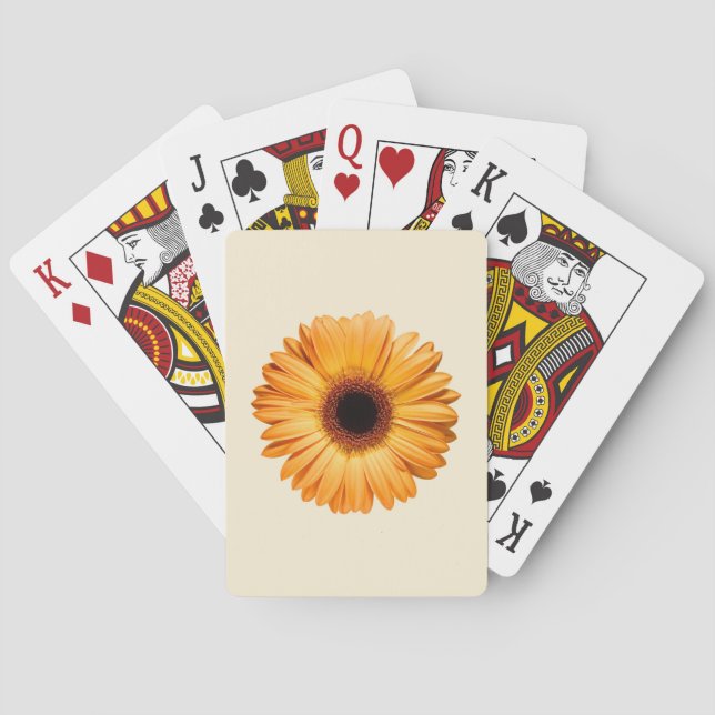 Flowers | Orange Gerbera Playing Cards (Back)