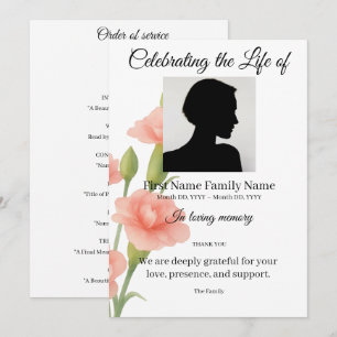 Flowers order of service invitation
