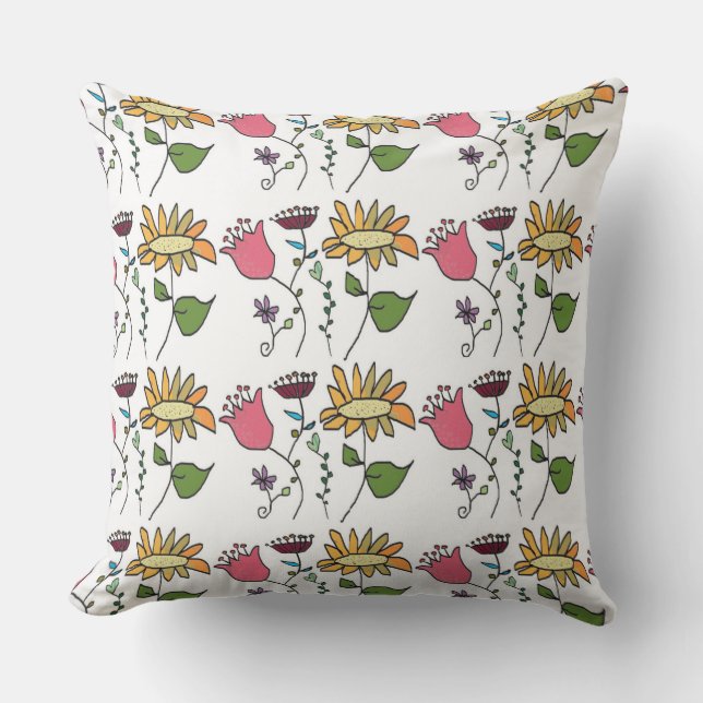 Flowers Outdoor Cushion (Front)