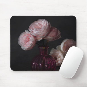 Flowers Pale Pink Peonies in Vase Mouse Pad