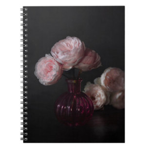 Flowers   Pale Pink Peonies in Vase Notebook