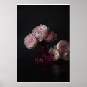 Flowers   Pale Pink Peonies in Vase Poster