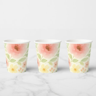 Flowers Paper Cups