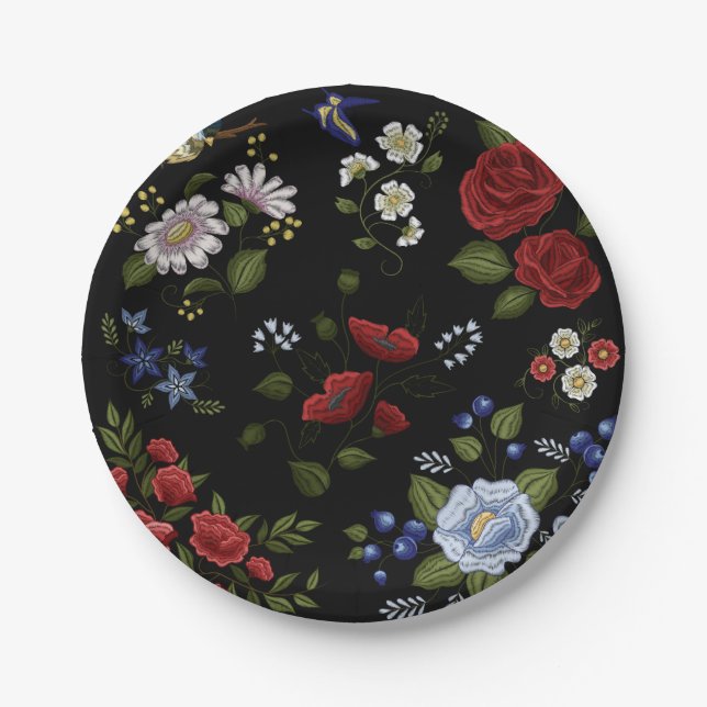 Flowers Paper Plate (Front)