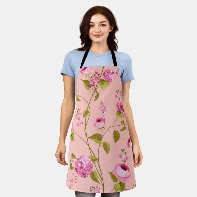 Flowers Pattern 17 Apron (Worn)