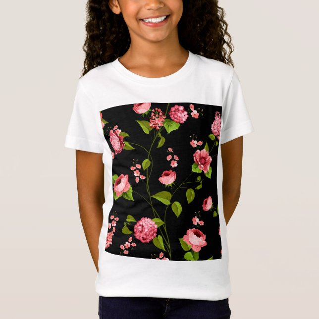Flowers Pattern 18 T-Shirt (Front)