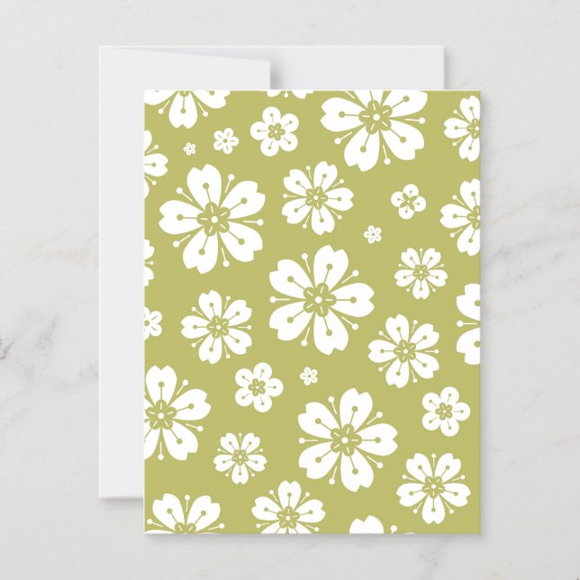 Flowers Pattern 1 Magnetic Invitation (Front)