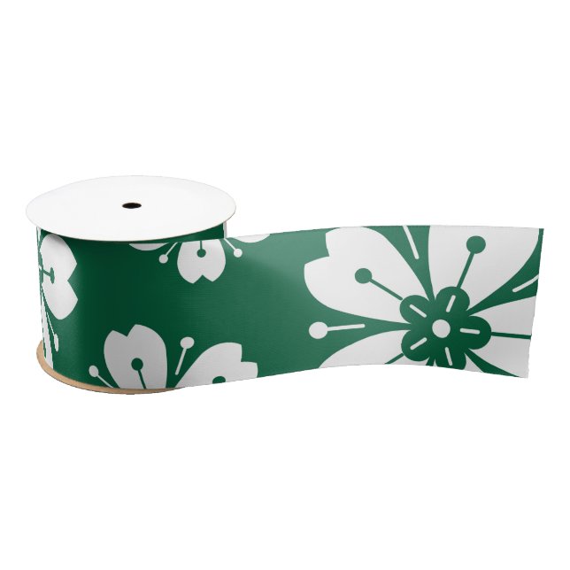 Flowers Pattern 3 Satin Ribbon (Spool)
