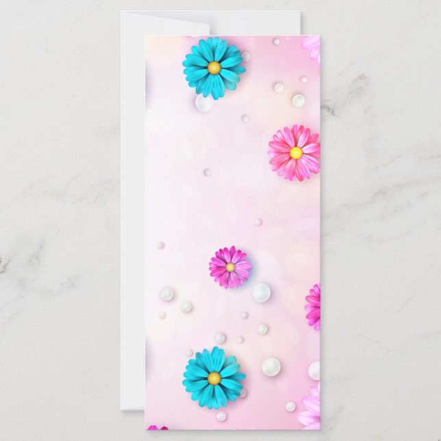 Flowers Pattern 7 Magnetic Invitation (Front)