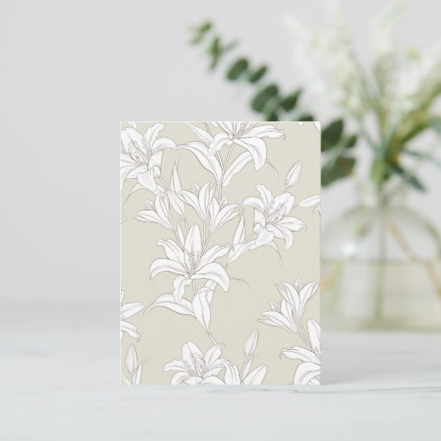 Flowers Pattern 9 Holiday Postcard (Standing Front)