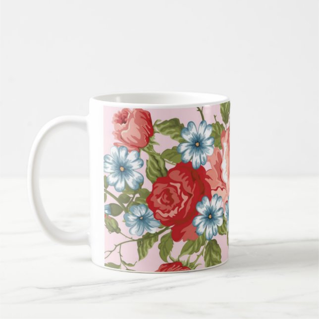 FLOWERS PATTERN COFFEE MUG (Left)