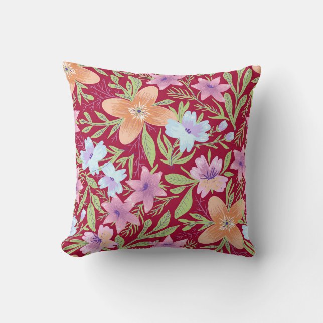 Flowers Pattern  Cushion (Front)