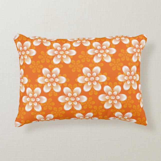 Flowers Pattern Decorative Cushion (Front)