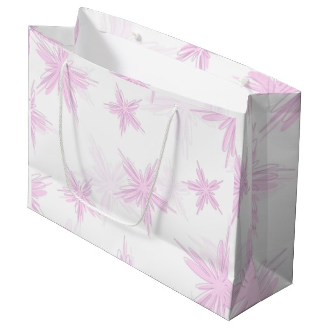 Flowers pattern large gift bag (Front Angled)