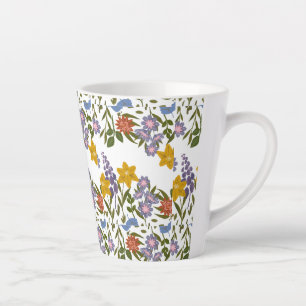 Flowers Pattern Latte Mug