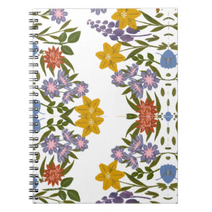 flowers pattern notebook