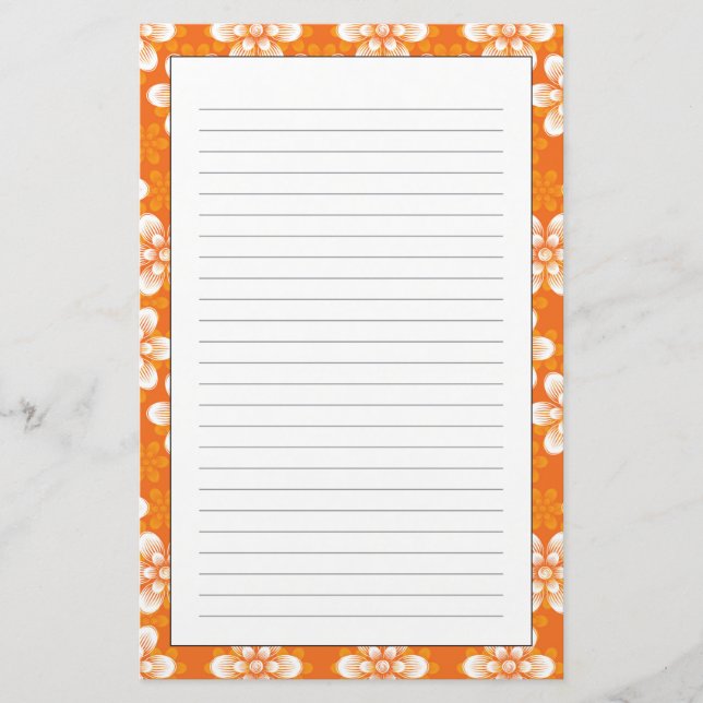 Flowers Pattern Stationery (Front)
