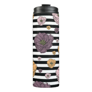 Flowers Pattern Thermal Tumbler