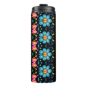 Flowers Pattern Thermal Tumbler