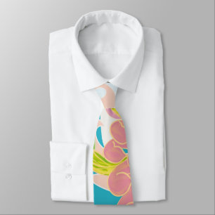 Flowers pattern tie