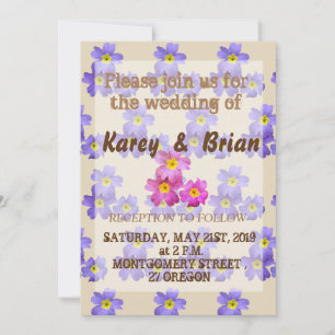Flowers Pattern Wedding Invitation