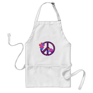 Flowers Peace Symbol Standard Apron