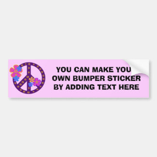 Flowers Peace Symbol T-shirts and Gifts Bumper Sticker