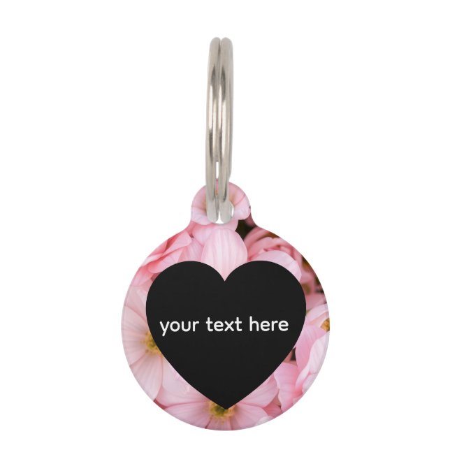flowers personalised pet tag (Front)