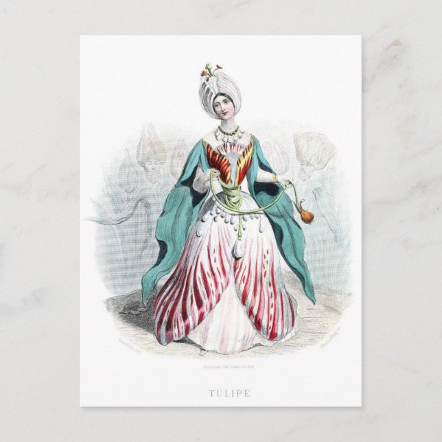 Flowers Personified Postcard (Front)