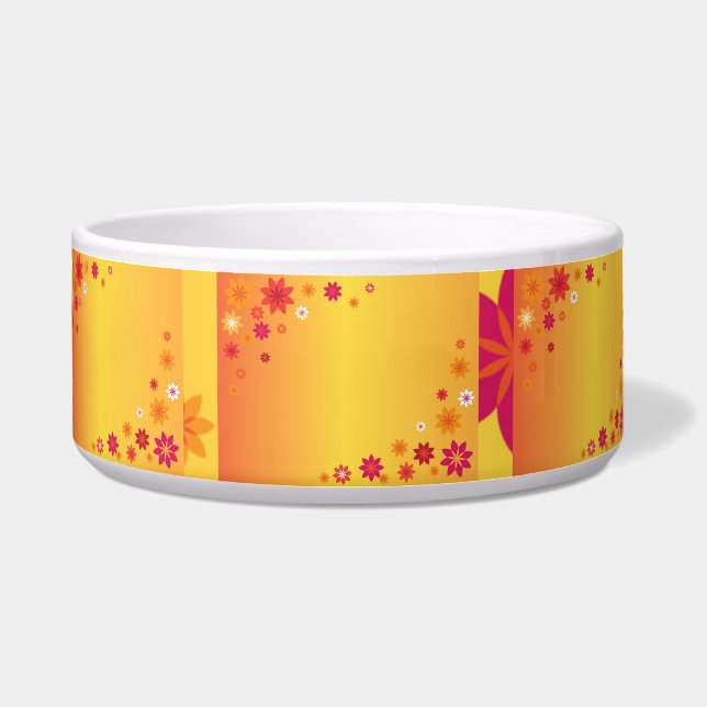 Flowers Pet Bowl, (Front)